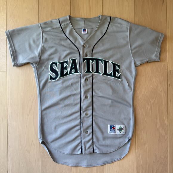 Vintage Ken Griffey JR Jersey 44 Gray 90s Russell Athletic Vintage - Picture 2 of 8